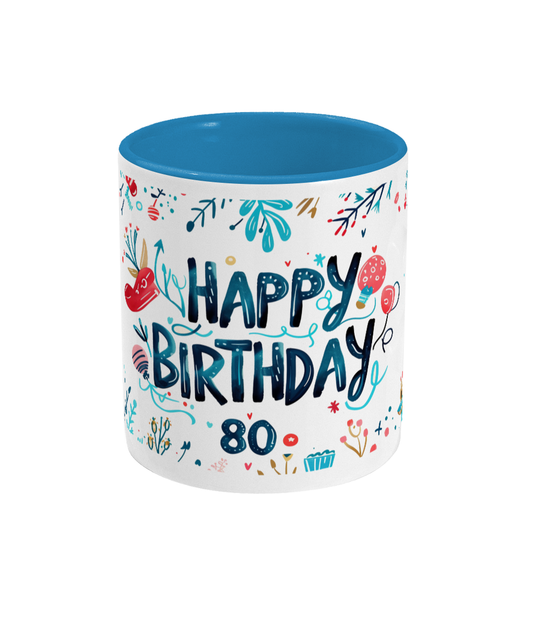 Colored Mug Happy Birthday 80