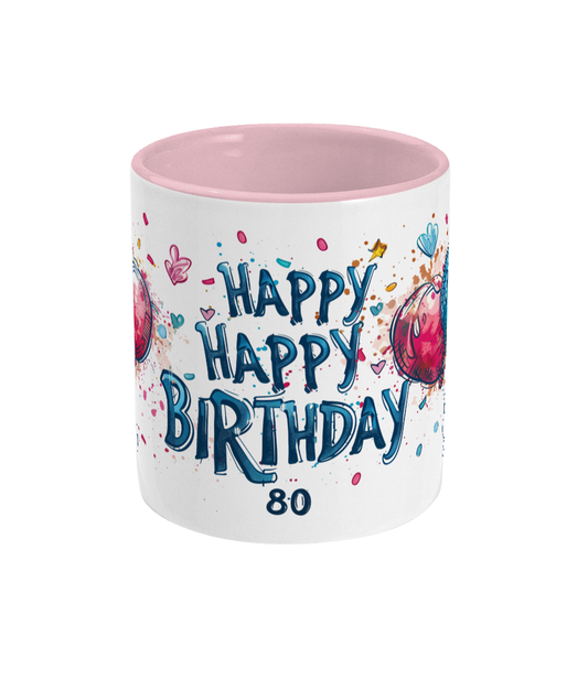 Colored Mug Happy Birthday 80