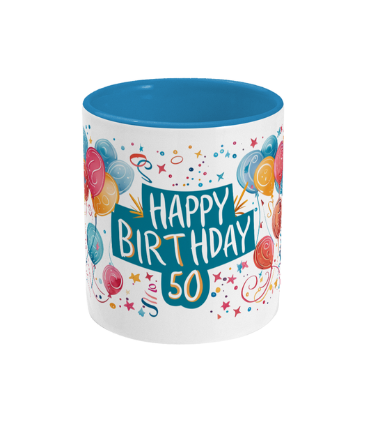 Colored Mug Happy Birthday 50